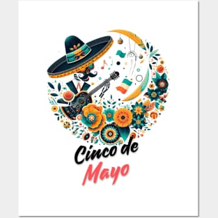 Cinco de mayo pattern Posters and Art